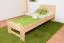 Einzelbett / Gästebett Buche massiv Vollholz natur 111, inkl. Lattenrost - 80 x 200 cm