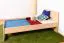 Einzelbett / Gästebett Buche massiv Vollholz natur 111, inkl. Lattenrost - 80 x 200 cm