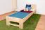 Einzelbett / Gästebett Buche massiv Vollholz natur 111, inkl. Lattenrost - 80 x 200 cm