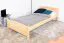 Einzelbett / Gästebett Kiefer massiv Vollholz natur 80, inkl. Lattenrost - 100 x 200 cm (B x L)