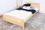 Einzelbett / Gästebett Kiefer massiv Vollholz natur 80, inkl. Lattenrost - 100 x 200 cm (B x L)