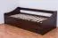 Jugendbett / Funktionsbett Kiefer massiv Vollholz Walnussfarben 94, inkl. Lattenrost - 90 x 200 cm (B x L)