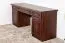 Schreibtisch Kiefer massiv Vollholz Walnussfarben Pipilo 19 - Abmessungen: 78 x 182 x 54 cm (H x B x T)