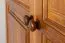 Kleiderschrank Kiefer Vollholz massiv Eichefarben Rustikal Junco 03 - Abmessungen: 195 x 154 x 60 cm (H x B x T)