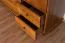 Kleiderschrank Kiefer Vollholz massiv Eichefarben Rustikal Junco 03 - Abmessungen: 195 x 154 x 60 cm (H x B x T)