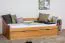 Einzelbett / Funktionsbett Kiefer massiv Vollholz Erlefarben 93, inkl. Lattenrost - 90 x 200 cm (B x L)