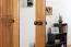 Kleiderschrank Kiefer Vollholz massiv Eichefarben Rustikal Junco 02 - Abmessung: 195 x 162 x 60 cm (H x B x T)