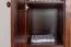 Kleiderschrank Kiefer Vollholz massiv Walnussfarben Junco 02 - Abmessung: 195 x 162 x 60 cm (H x B x T)