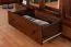 Kleiderschrank Kiefer Vollholz massiv Walnussfarben Junco 02 - Abmessung: 195 x 162 x 60 cm (H x B x T)