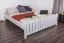 Jugendbett Kiefer massiv Vollholz weiß 65, inkl. Lattenrost - 180 x 200 cm (B x L)