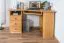 Schreibtisch Kiefer massiv Vollholz Erlefarben Junco 185 - Abmessungen: 74 x 138 x 83 cm (H x B x T)