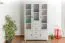 Kleiderschrank Kiefer Vollholz massiv weiß lackiert Columba 01 - Abmessung 195 x 121 x 50 cm