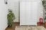 Kleiderschrank Kiefer Vollholz massiv weiß lackiert Junco 06 - Abmessung 195 x 135 x 59 cm