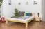 Jugendbett Kiefer massiv Vollholz natur 75, inkl. Lattenrost - Abmessung 180 x 200 cm