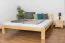Jugendbett Kiefer massiv Vollholz natur 75, inkl. Lattenrost - Abmessung 180 x 200 cm