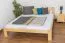 Jugendbett Kiefer massiv Vollholz natur 75, inkl. Lattenrost - Abmessung 180 x 200 cm