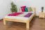 Kinderbett / Jugendbett Kiefer massiv Vollholz natur 75, inkl. Lattenrost - Abmessung 140 x 200 cm