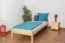 Kinderbett / Jugendbett Kiefer massiv Vollholz natur 99, inkl. Lattenrost - Abmessung 90 x 200 cm