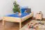 Kinderbett / Jugendbett Kiefer massiv Vollholz natur 99, inkl. Lattenrost - Abmessung 90 x 200 cm