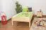 Kinderbett / Jugendbett Kiefer massiv Vollholz natur 99, inkl. Lattenrost - Abmessung 90 x 200 cm