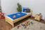 Kinderbett / Jugendbett Kiefer massiv Vollholz natur 78, inkl. Lattenrost - Abmessung 90 x 200 cm