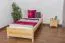 Kinderbett / Jugendbett Kiefer massiv Vollholz natur 78, inkl. Lattenrost - Abmessung 90 x 200 cm