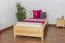 Kinderbett / Jugendbett Kiefer massiv Vollholz natur 78, inkl. Lattenrost - Abmessung 90 x 200 cm