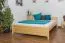 Jugendbett Kiefer massiv Vollholz natur 77, inkl. Lattenrost - Abmessung 160 x 200 cm (B x L)