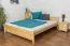 Jugendbett Kiefer massiv Vollholz natur 77C, inkl. Lattenrost - 180 x 200 cm (B x L)