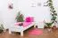 Kinderbett / Jugendbett "Easy Premium Line" K2, Buche Vollholz massiv weiß lackiert - Maße: 90 x 190 cm