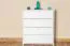 Schuhschrank Kiefer Vollholz massiv weiß lackiert Junco 221 - 80 x 72 x 40 cm (H x B x T)