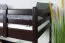 Hochbett 90 x 190 cm, "Easy Premium Line" K22/n, Buche Massivholz Schokobraun, teilbar