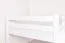 Stockbett für Erwachsene "Easy Premium Line" K24/n, Kopf- und Fußteil gerade, Buche Vollholz massiv weiß lackiert - Liegefläche: 120 x 200 cm, teilbar
