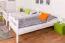 Etagenbett / Stockbett "Easy Premium Line" K19/n, Kopf- und Fußteil mit Löchern, Buche Vollholz massiv Weiß - 90 x 200 cm (B x L), teilbar