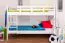 Etagenbett / Stockbett "Easy Premium Line" K17/n, Buche Vollholz massiv Weiß, Liegefläche: 90 x 200 cm (B x L), teilbar