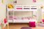 Etagenbett / Stockbett "Easy Premium Line" K17/n, Buche Vollholz massiv Weiß, Liegefläche: 90 x 200 cm (B x L), teilbar