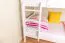 Etagenbett / Stockbett "Easy Premium Line" K17/n, Buche Vollholz massiv Weiß, Liegefläche: 90 x 200 cm (B x L), teilbar