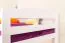 Etagenbett / Stockbett "Easy Premium Line" K17/n, Buche Vollholz massiv Weiß, Liegefläche: 90 x 200 cm (B x L), teilbar