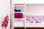 Etagenbett / Stockbett "Easy Premium Line" K20/n, Kopf- und Fußteil gerade, Buche Vollholz massiv Weiß - 90 x 200 cm (B X L), teilbar