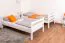 Etagenbett für Erwachsene "Easy Premium Line" K20/n, Kopf- und Fußteil gerade, Buche Vollholz massiv Weiß - 90 x 200 cm (B X L), teilbar
