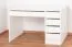 Schreibtisch Beja 01, Farbe: Weiß - 75 x 120 x 55 cm (H x B x T)