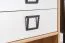 Schrank 25, Farbe: Buche / Weiß - 198 x 44 x 37 cm (H x B x T)