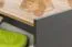 Couchtisch Vaitele 29, Farbe: Anthrazit Hochglanz / Walnuss - 90 x 90 x 37 cm (B x T x H)