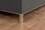 Couchtisch Vaitele 29, Farbe: Anthrazit Hochglanz / Walnuss - 90 x 90 x 37 cm (B x T x H)