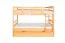 Etagenbett / Stockbett 90 x 200 cm "Easy Premium Line" K17/n inkl. Liegeplatz und 2 Abdeckblenden, Buche Massivholz Natur lackiert, teilbar