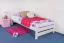 Kinderbett / Jugendbett Kiefer massiv Vollholz weiß 84, inkl. Lattenrost - 100 x 200 cm (B x L)