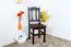 Stuhl Kiefer massiv Vollholz Walnussfarben Rustikal Junco 248 - Abmessungen: 91 x 35 x 44 cm (H x B x T)
