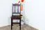 Stuhl Kiefer massiv Vollholz Walnussfarben Rustikal Junco 248 - Abmessungen: 91 x 35 x 44 cm (H x B x T)