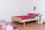 Kinderbett / Jugendbett Buche massiv Vollholz natur 116B, inkl. Lattenrost - 200 x 140 cm (L x B)