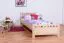 Kinderbett / Jugendbett Buche massiv Vollholz natur 109C, inkl. Lattenrost - 200 x 100 cm (L x B)